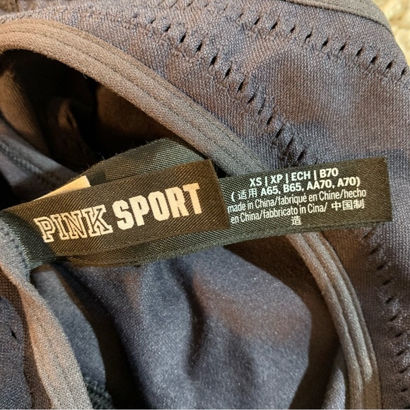 Victoria’s Secret Pink Sports Top Black Grey Ombré Size XSmall - Picture 6 of 6